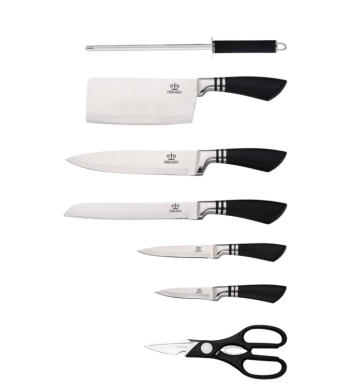 Set de couteaux en inox avec support