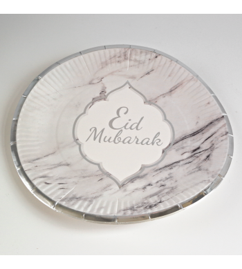 Pack décoration Eid Mubarak 25 pièces argenté