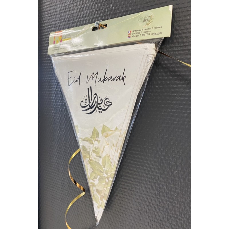 Guirlande fleurie 5 mètre Eid mubarak