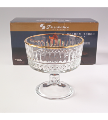 Lot de 6 coupes à glace Cristal liseré doré