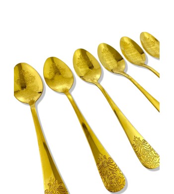 Ménagère 24 pièces gravée doré
