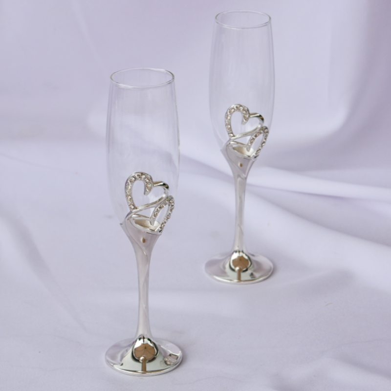 Set de 2 verres pour mariés