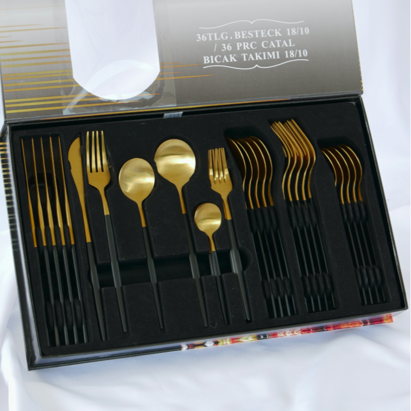 Ménagère En Inox Design Gold - 16 Pièces - Doré - Couvert - Ménagère BUT