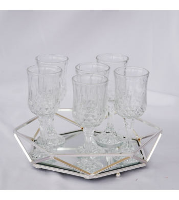 Set de 12 verres à pied en verre transparent