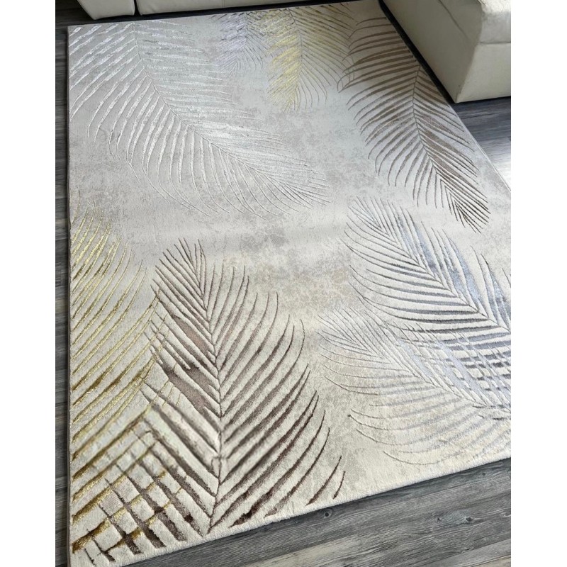 Tapis Feuille crème