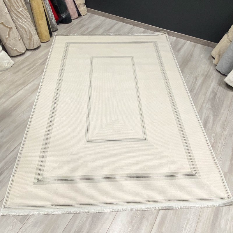 Tapis fin graphique gris 160*230cm