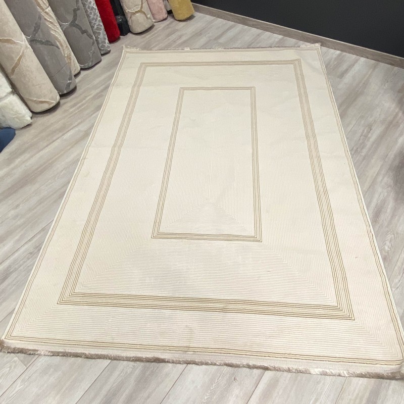 Tapis fin graphique beige 160*230cm