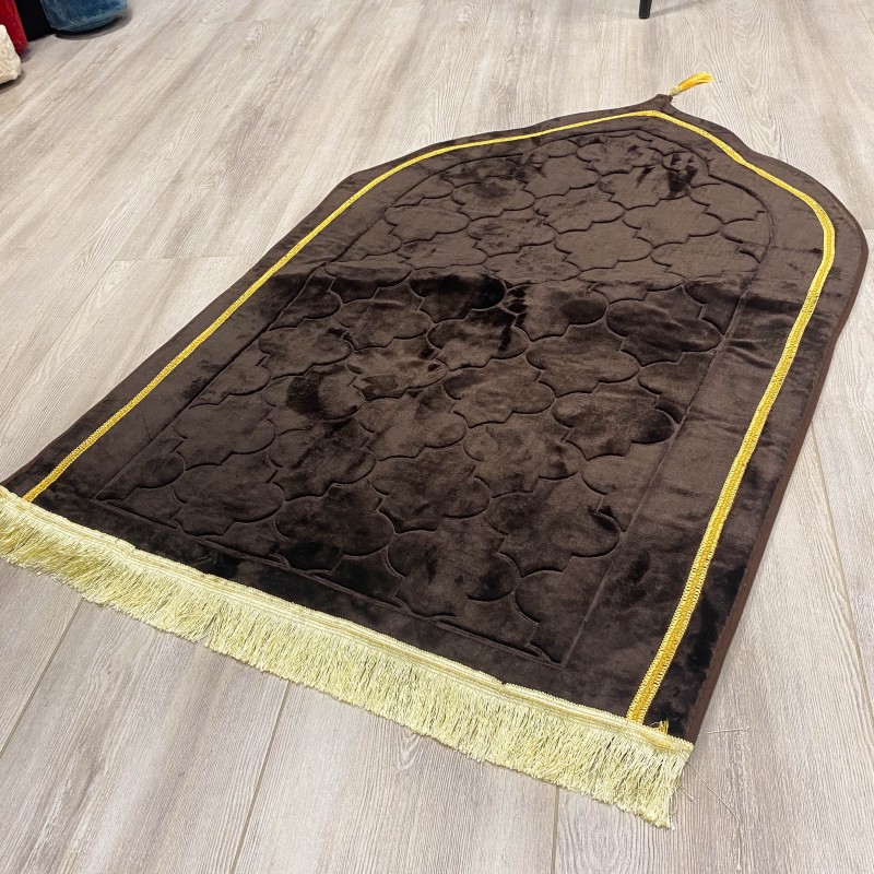 Tapis prière velours épais en flanelle molletonné