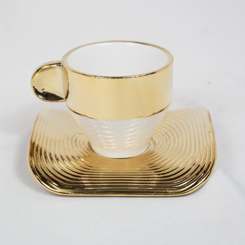 Service tasses à café Gold 6 personnes Service tasses à café Gold 6 personnes