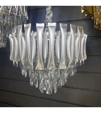 Lustre Cristal argenté 35cm