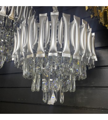 Lustre Cristal argenté 35cm