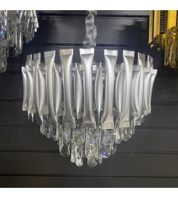 Lustre Cristal argenté 35cm