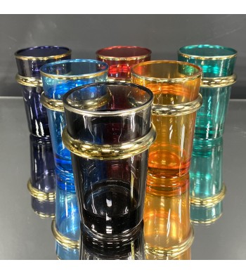 Set de 12 verres à thé Beldi Colors doré