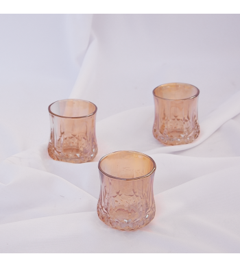 Set de 12 verres à eau, verres à jus dorés