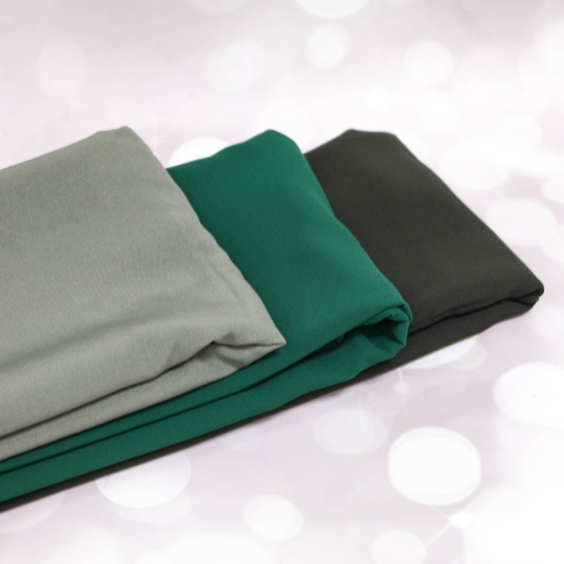 Set de 3 Hijabs soie de Medine nuance vert