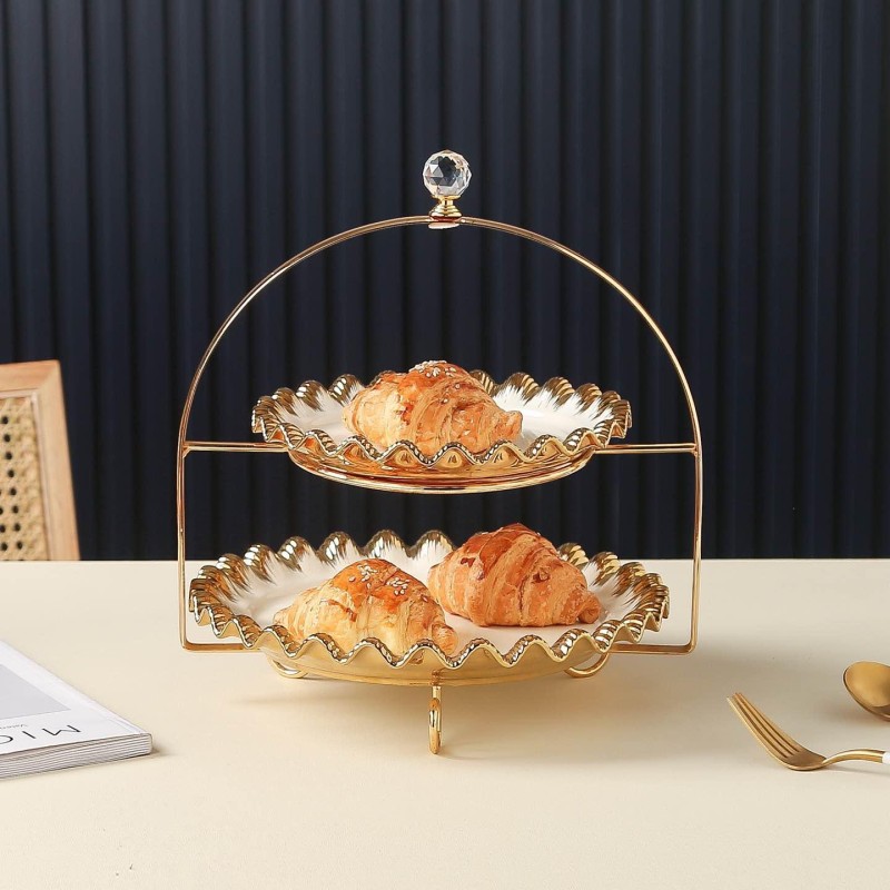 Présentoir à gâteaux 2 niveaux Présentoir à gâteaux 2 niveaux