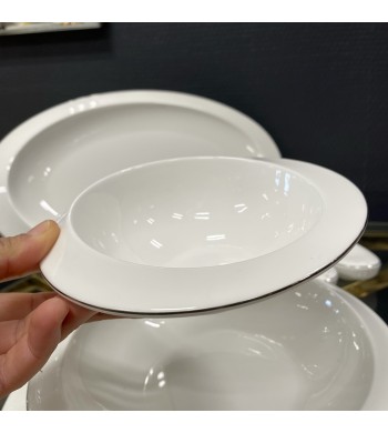 Service de table 27 pièces Elegance en porcelaine fine