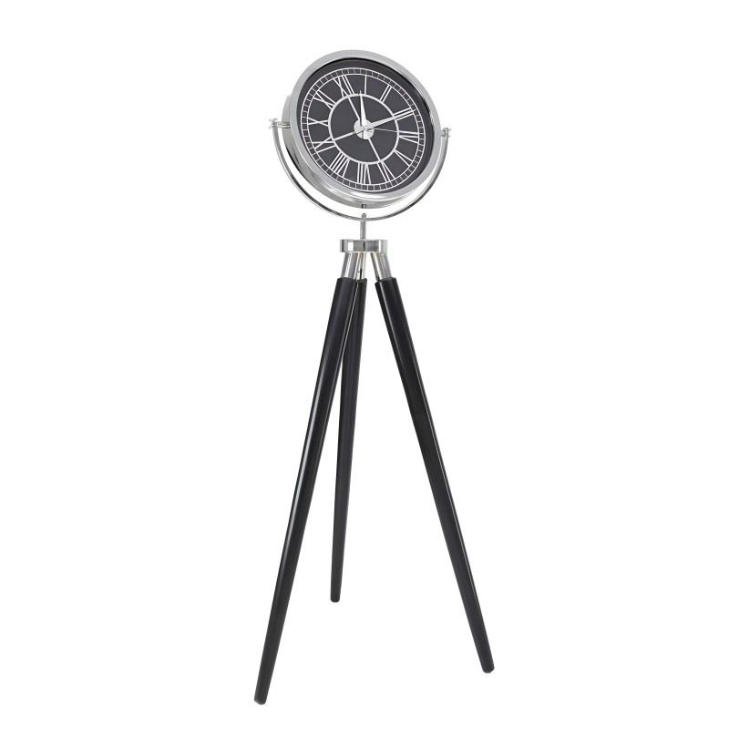 Horloge sur pied Black Silver