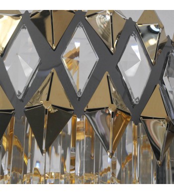 Lustre Cristal doré 3 couches