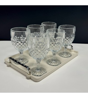 Set de 6 verres à pied, lot de 6 verres à pied