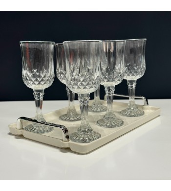 Set de 12 verres à pied en verre transparent