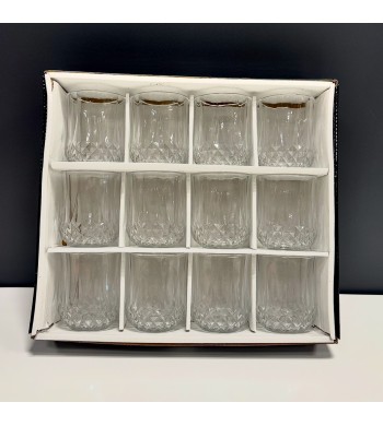 Set de 12 verres à eau, verres à jus 230ml