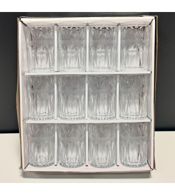 Lot de 12 verres à thé Cristal