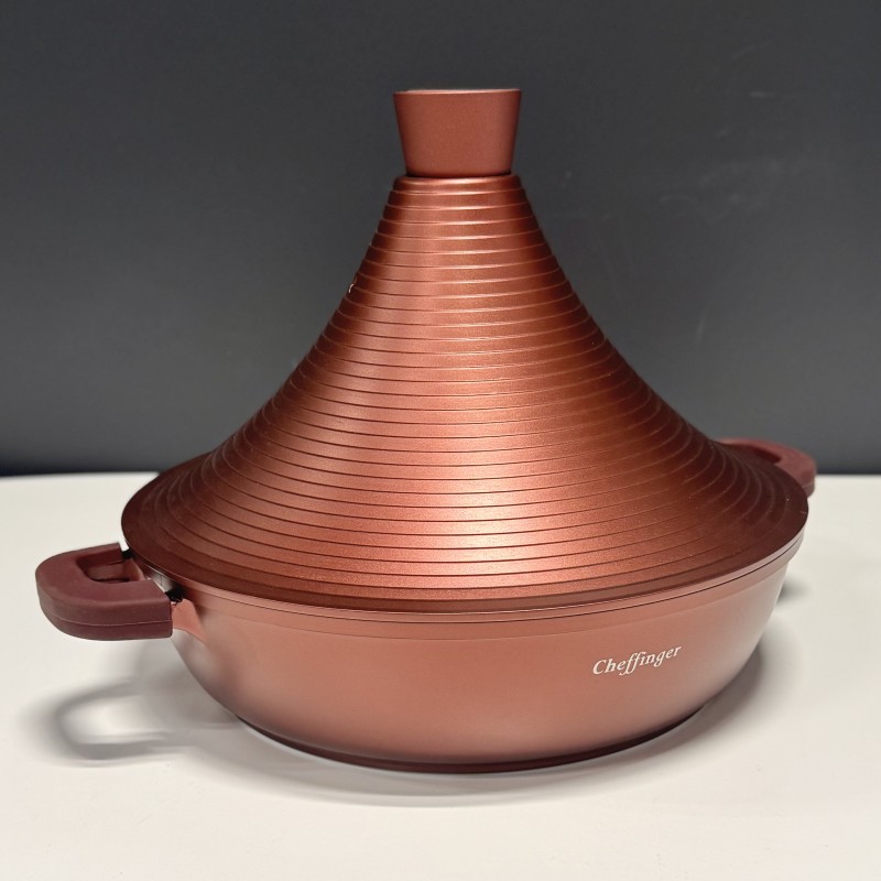 Marmite à Tajine turbo rouge tous feux dont induction 28cm Marmite à Tajine turbo rouge tous feux dont induction 28cm
