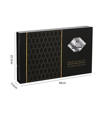 Ménagère 24 pièces en acier inoxydable Gold touch