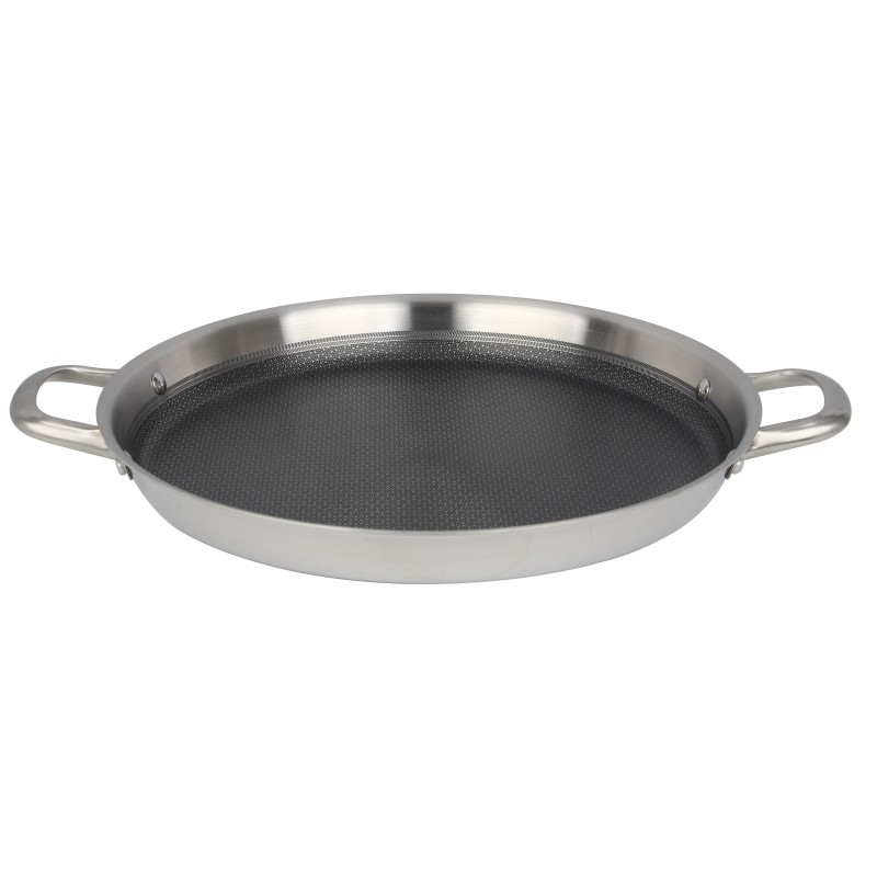 Galetière à pain, poêle à pain induction 36cm structure nid d'abeille anti rayures Galetière à pain, poêle à pain induction 36cm structure nid d'abeille anti rayures