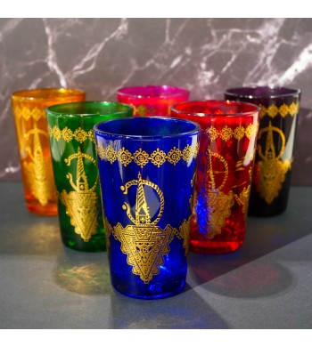 Set de 6 verres à thé marocain Amazigh