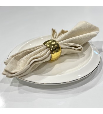 Set de 6 anneaux de serviettes Gold Ring