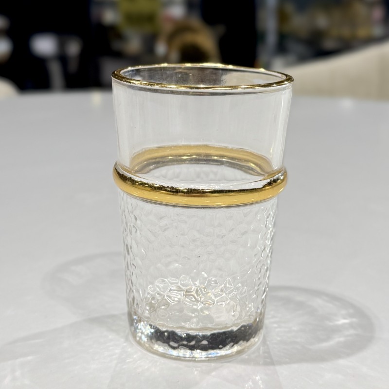 Set de 12 verres Beldi liseré or Set de 12 verres Beldi liseré or
