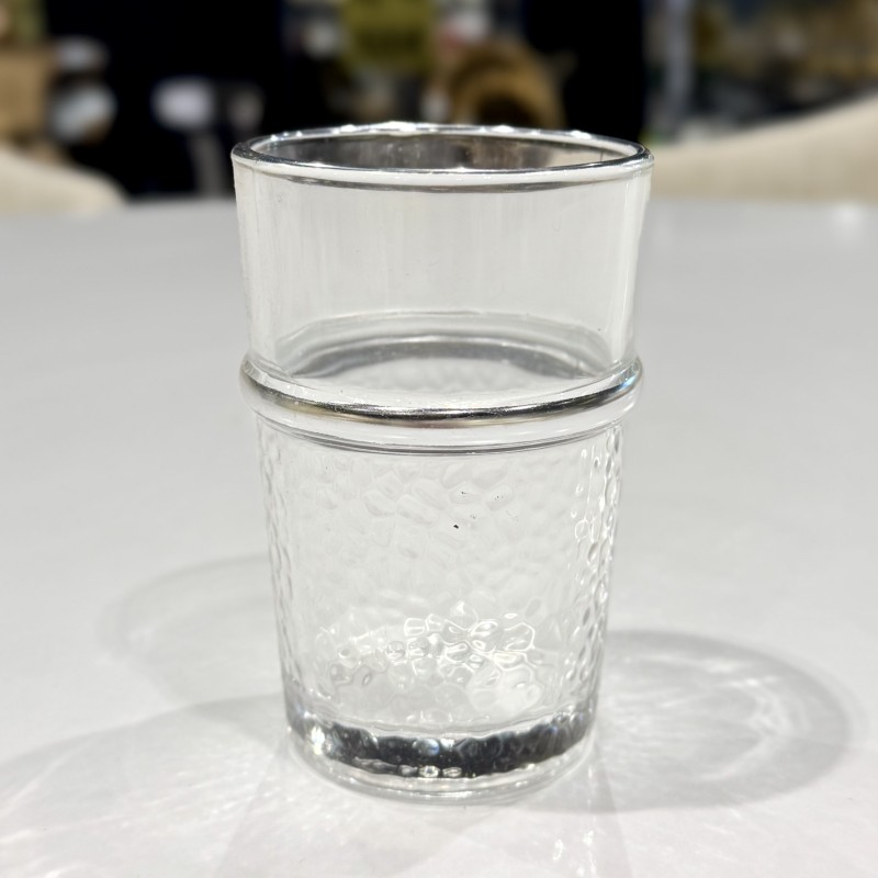 Set de 12 verres Beldi liseré argenté Set de 12 verres Beldi liseré argenté
