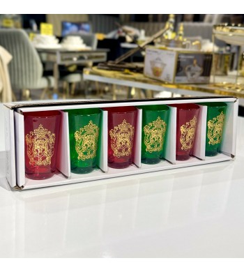 Set de 6 verres à thé marocain Watani