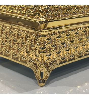 Boîte à mouchoirs, porte serviette Orient doré