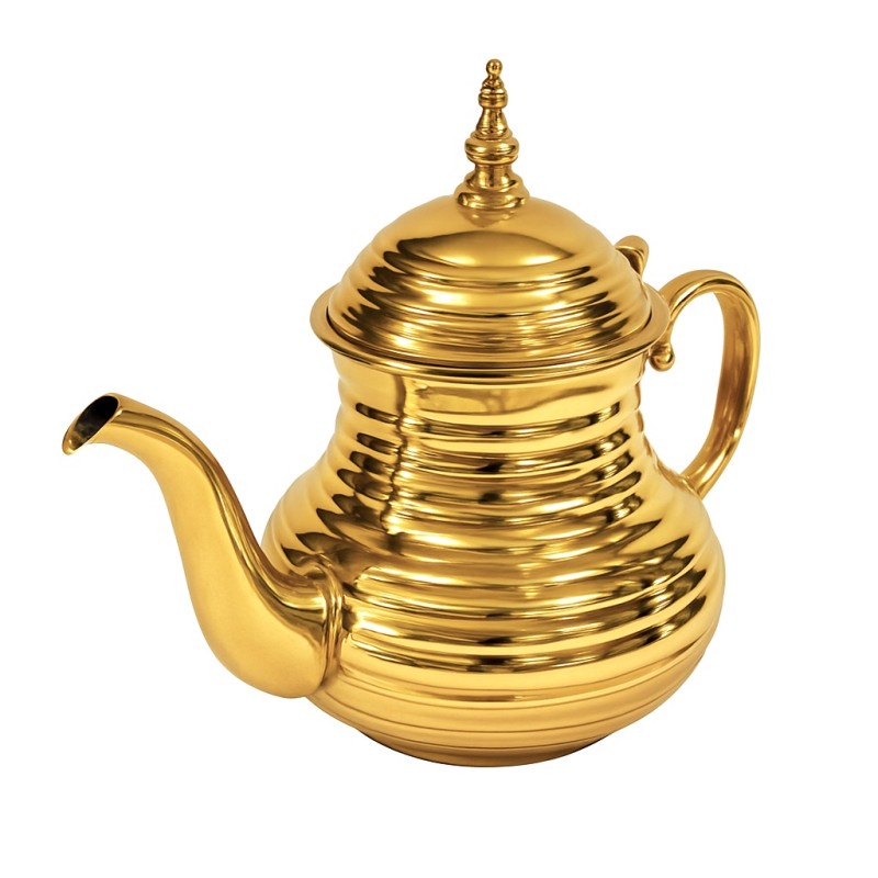 Théière dorée orientale induction