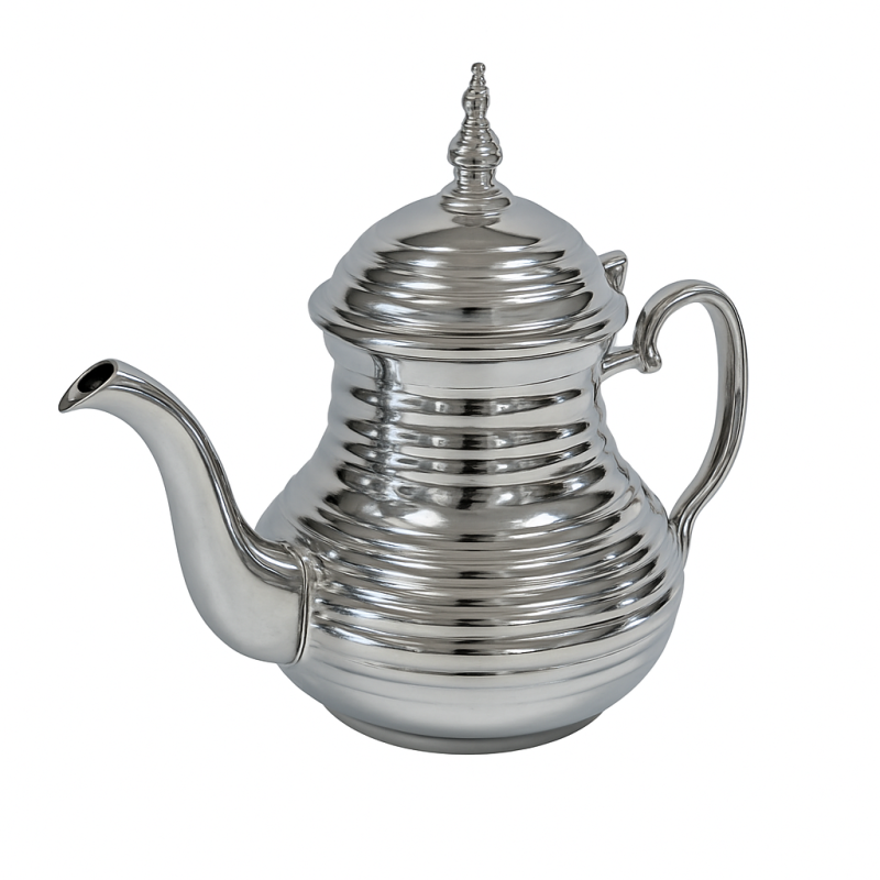 Théière orientale argentée induction 1,6 litres Théière orientale argentée induction 1,6 litres