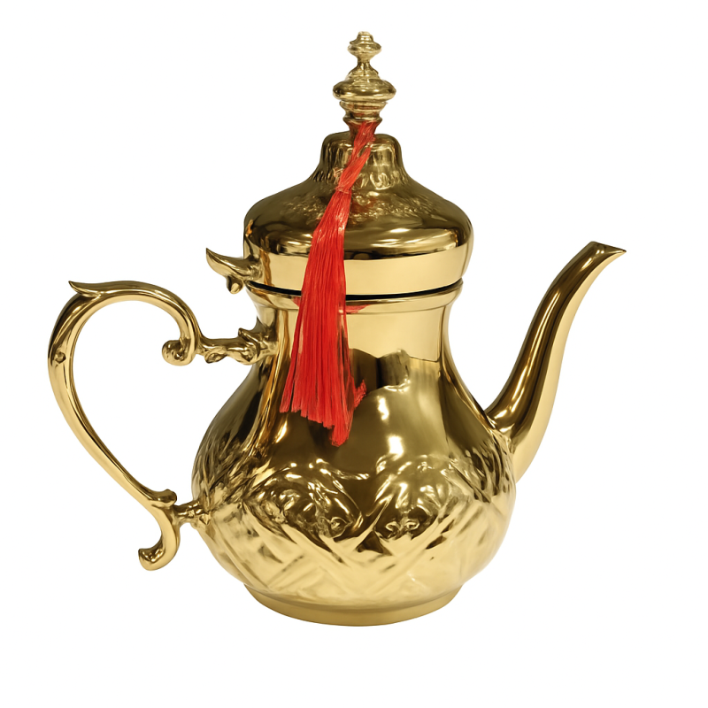 Théière marocaine dorée induction