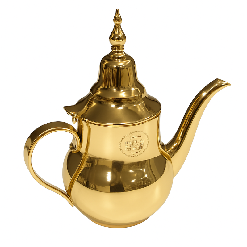 Théière marocaine dorée induction 0,8 litre Théière marocaine dorée induction 0,8 litre