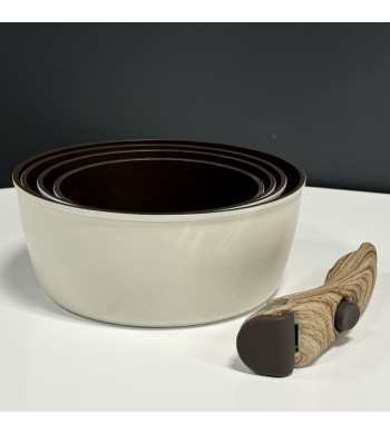 Set de casseroles Royal Swiss 6 pièces avec poignée amovible et couvercle multifonction