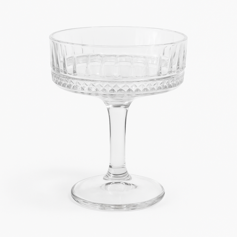 Coupe en verre cristal – Verre à cocktail élégant pour desserts & dégustations