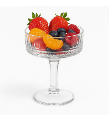 Coupe en verre cristal – Verre à cocktail élégant pour desserts & dégustations