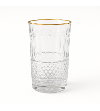 Set de 12 verres à thé liseré doré Royal Swiss
