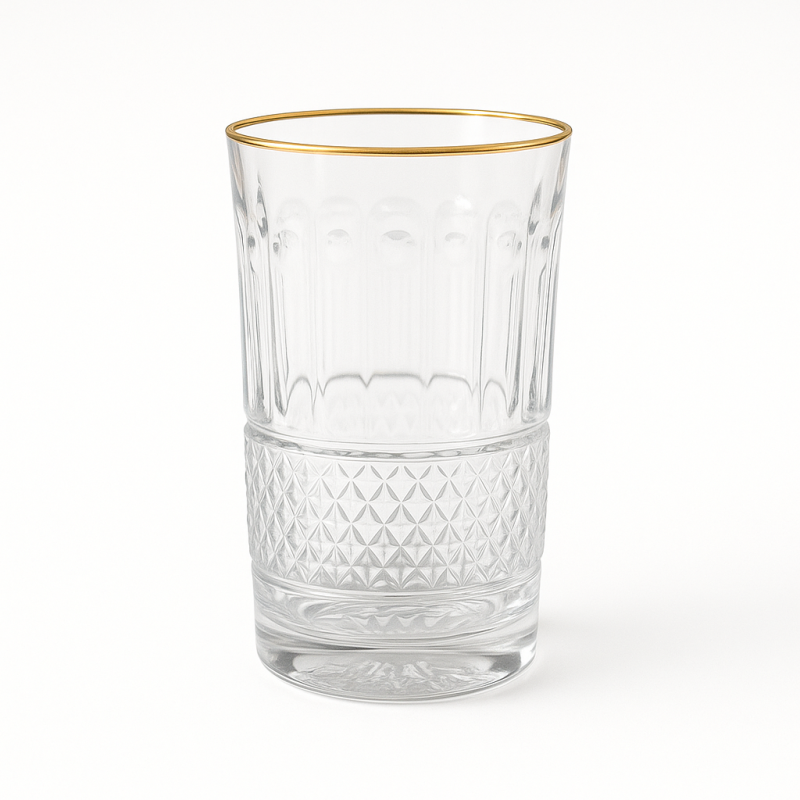Set de 12 verres à thé liseré doré Royal Swiss
