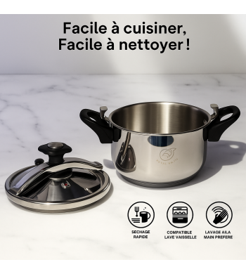 Cocotte minute autocuiseur en acier inoxydable compatible induction