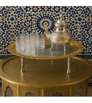 Plateau marocain sur pied 35cm Plateau marocain sur pied 35cm