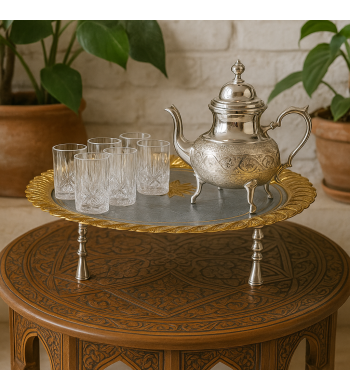 Plateau marocain sur pied 35cm Plateau marocain sur pied 35cm