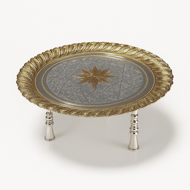 Plateau marocain sur pied 45cm Plateau marocain sur pied 45cm