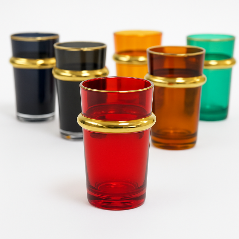 Set de 12 verres à thé Beldi Colors doré Set de 12 verres à thé Beldi Colors doré